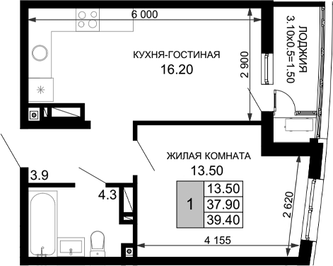 2-комн. Фонтаны