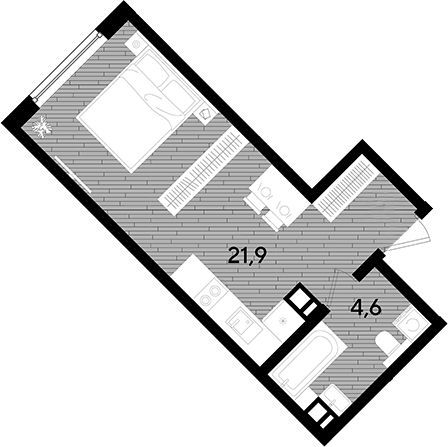 Продается 1-комн. квартира, 26.5 м²