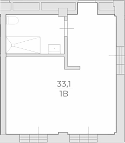 Объект, 33.1 м², 2/3 этаж, ЖК «Комплекс Luciano»