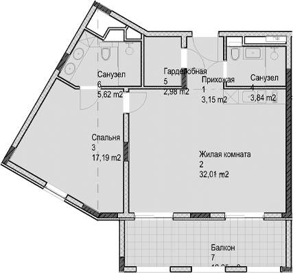 Продается 2-комн. квартира, 64.8 м²