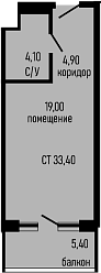Студия, 28 м², 5/8 этаж, ЖК «Курортный отель Алеан Селект Агой»