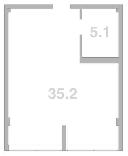 Объект, 40.3 м², 3/3 этаж, ЖК «Жемчужина Мысхако»