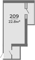 Объект, 22.8 м², 2/5 этаж, ЖК «Апартаментный комплекс Мореин»