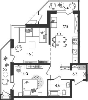 Продается 3-комн. квартира, 59 м²