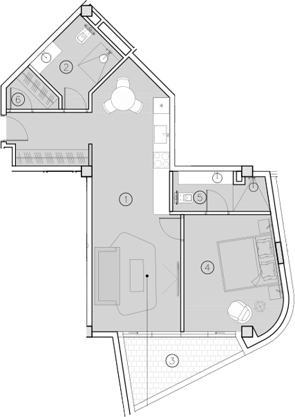 2-комн., 64.3 м², 2/4 этаж, ЖК «ГК Livingston Grand Resort&Spa»