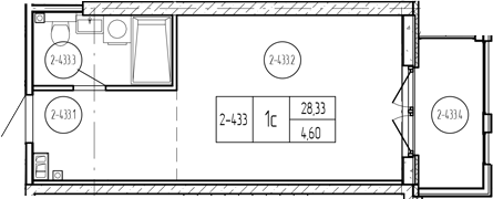Продается 1-комн. квартира, 30.3 м²