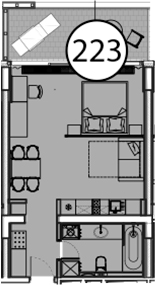 Студия, 54.2 м², 5/9 этаж, ЖК «Гостиничный комплекс Поляна Пик»
