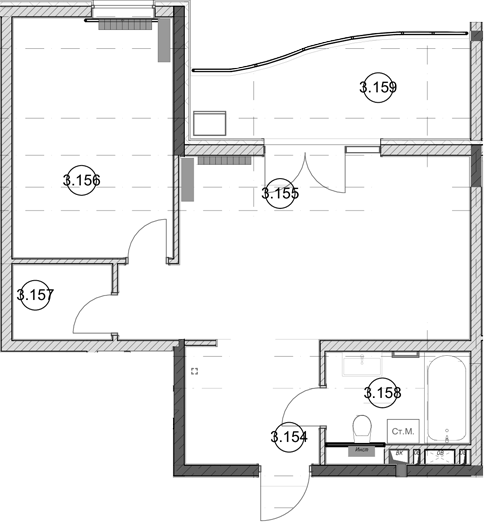 Продается 1-комн. квартира, 46.8 м²