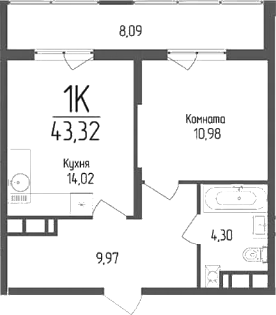 1-комн. Кумир
