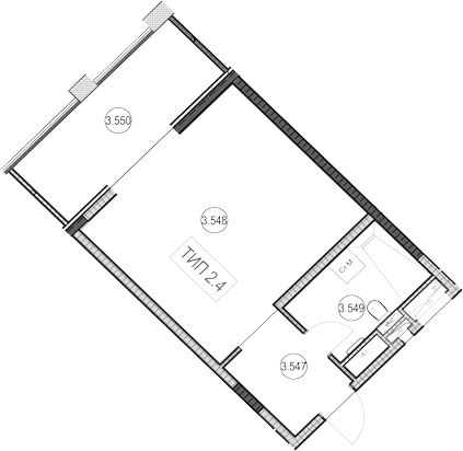 Студия, 30.8 м², 4/9 этаж, ЖК «ГК Сан Гарден Хотел&СПА»