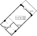 Студия, 28.84 м², 6/10 этаж, ЖК «Лучи»