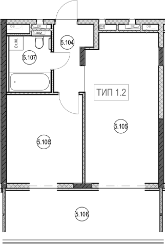 Продается 2-комн. квартира, 41.2 м²