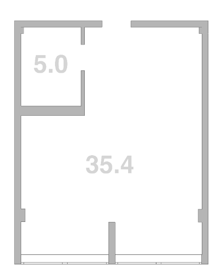 Объект, 40.2 м², 2/3 этаж, ЖК «Жемчужина Мысхако»