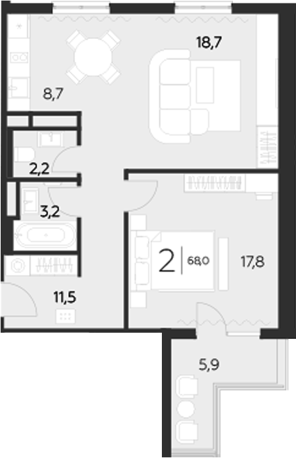 1-комн. LeePrime Residences Polyana Sochi