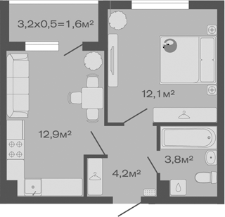 Продается 1-комн. квартира, 33 м²