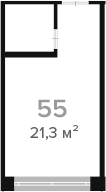 Объект, 21.3 м², 3/6 этаж, ЖК «Лучезарный»