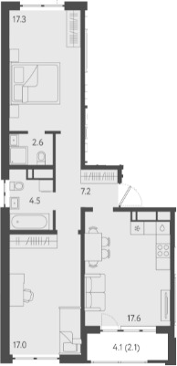 3-комн., 66.2 м², 18/24 этаж, ЖК «Все Свои VIP»