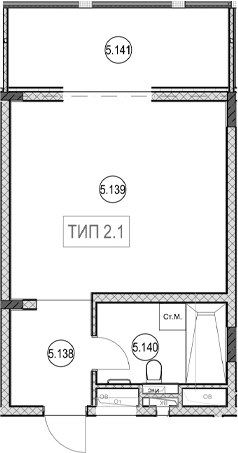 Студия, 30.8 м², 1/7 этаж, ЖК «ГК Сан Гарден Хотел&СПА»