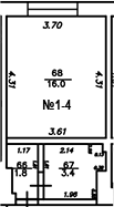 Студия, 21.2 м², 1/4 этаж, ЖК «The Manor»