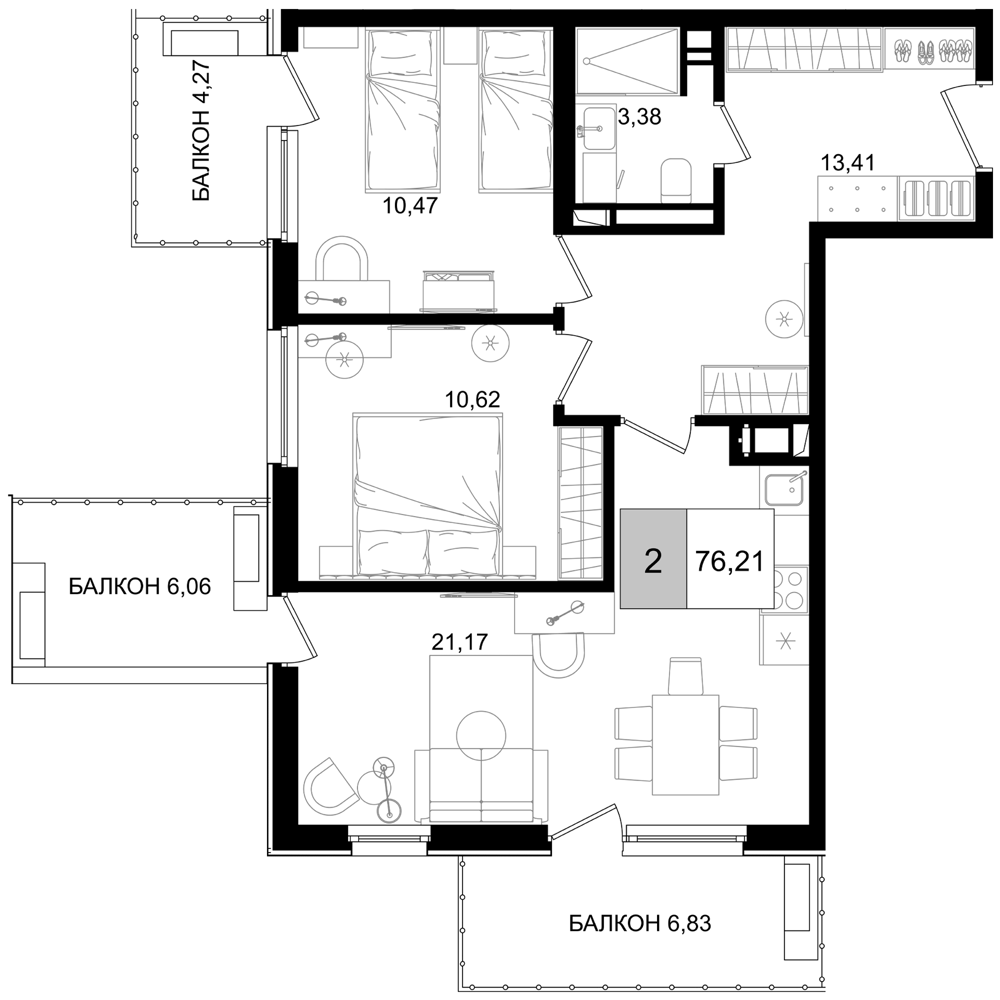 3-комн. IT гостиничный комплекс Корсаков