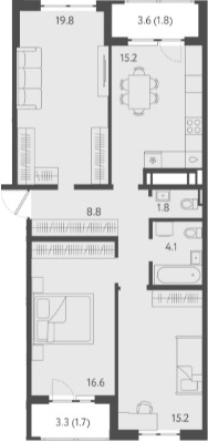 4+ комнаты, 81.5 м², 19/24 этаж, ЖК «Все Свои VIP»