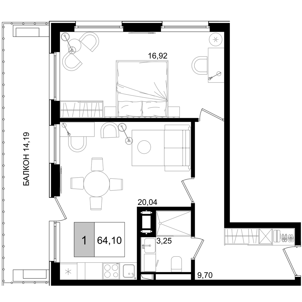Продается 2-комн. квартира, 49.91 м²