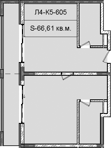 Объект, 66.61 м², 6/6 этаж, ЖК «Гостиничный комплекс Royal Beach Sochi»