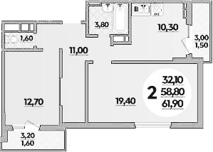 2-комн. Парк у дома