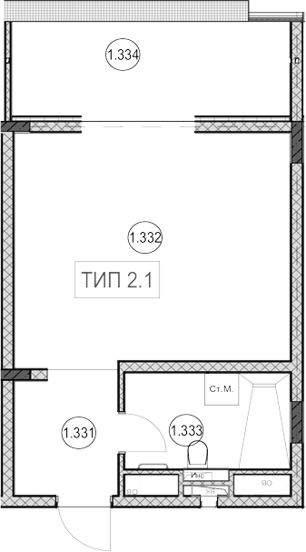 Студия, 30.8 м², 3/5 этаж, ЖК «ГК Сан Гарден Хотел&СПА»