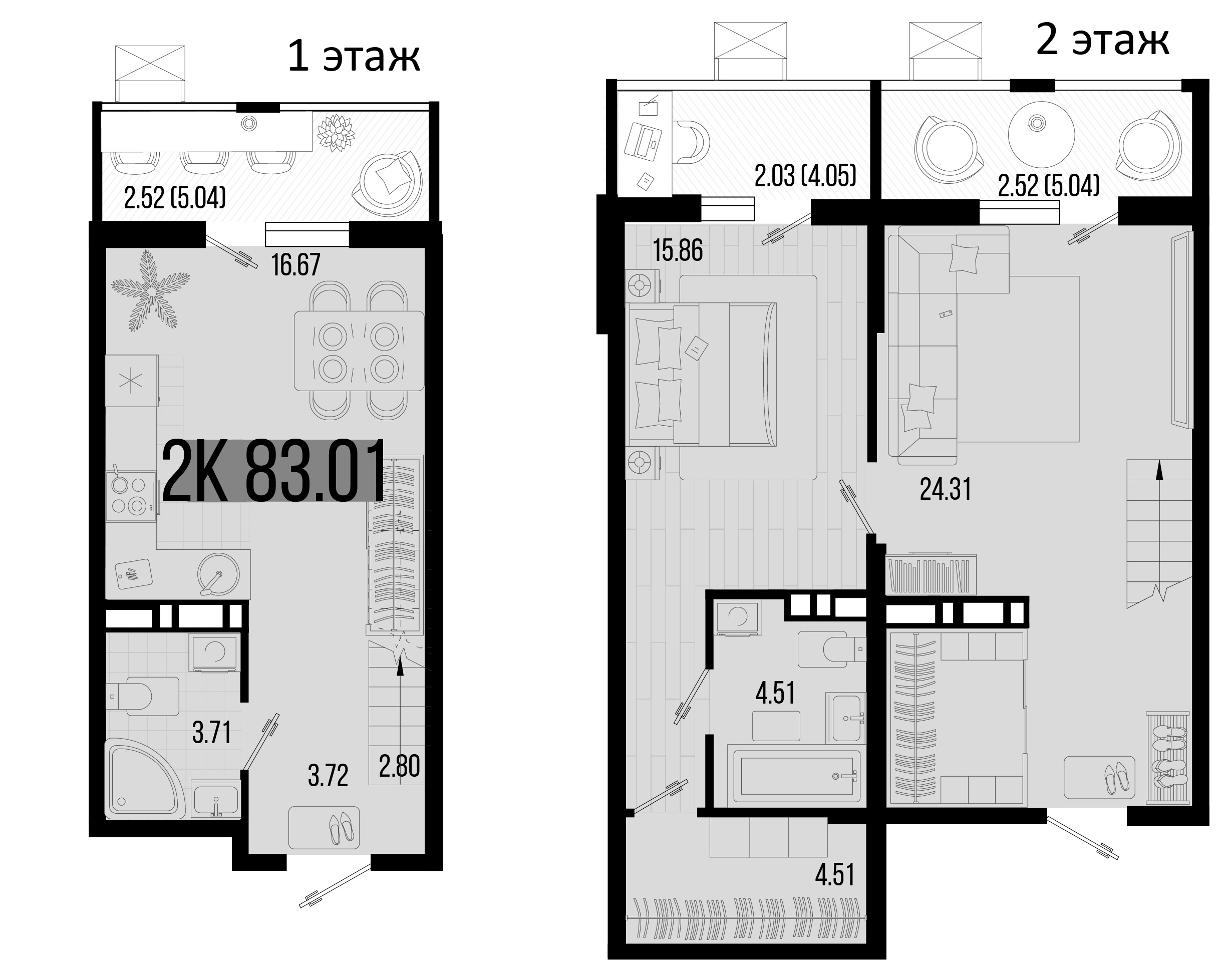 Продается 2-комн. квартира, 75.94 м²