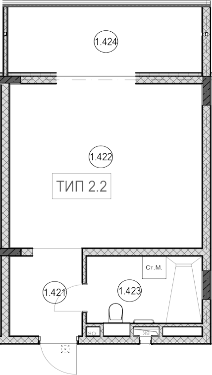Студия, 30.7 м², 4/5 этаж, ЖК «ГК Сан Гарден Хотел&СПА»