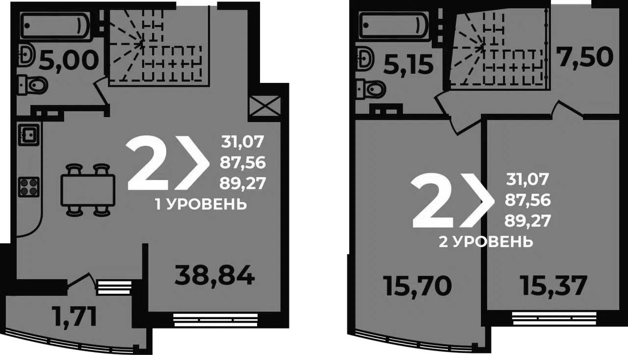 3-комн., 87.56 м², 18/19 этаж, ЖК «Аксиома»