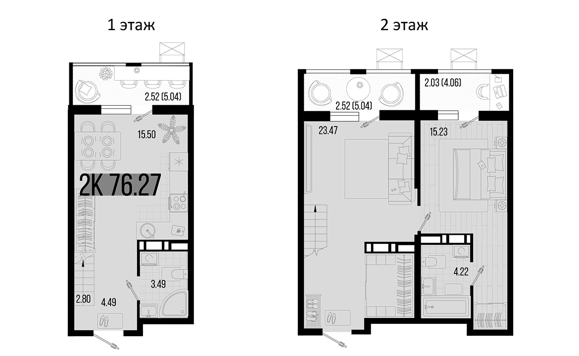 Продается 2-комн. квартира, 69.2 м²