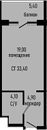 Студия, 28 м², 3/8 этаж, ЖК «Курортный отель Алеан Селект Агой»