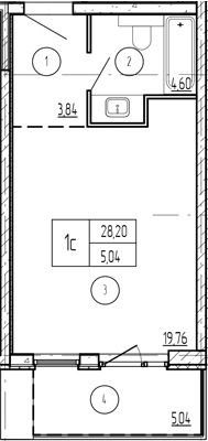 Продается 1-комн. квартира, 31.73 м²