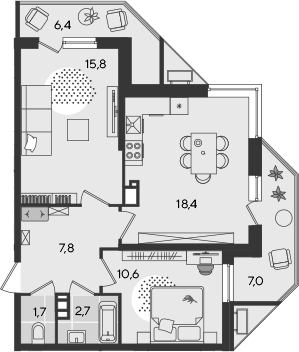 Продается 3-комн. квартира, 57 м²