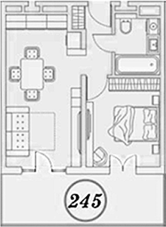 2-комн., 41.2 м², 2/5 этаж, ЖК «ГК Сан Гарден Хотел&СПА»
