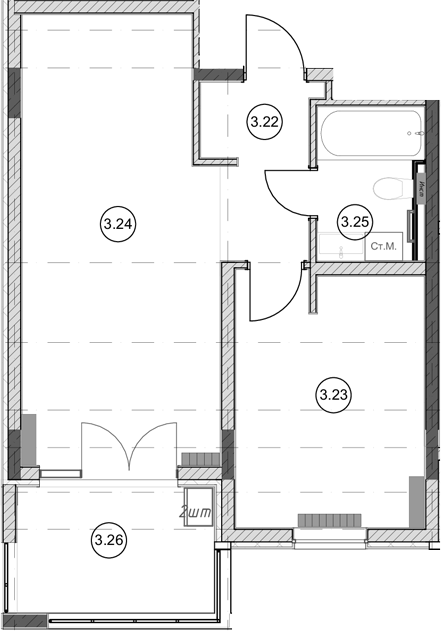 Продается 1-комн. квартира, 41.8 м²