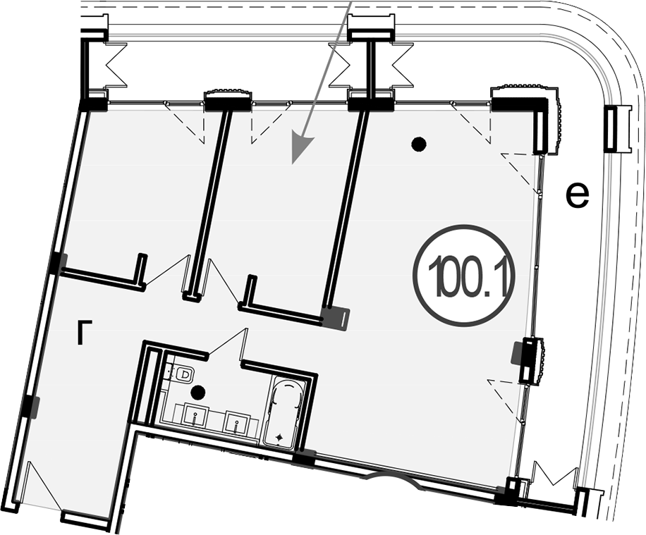 Объект, 100.1 м², 3/4 этаж, ЖК «Гостиничный комплекс GRAND CASCADE»