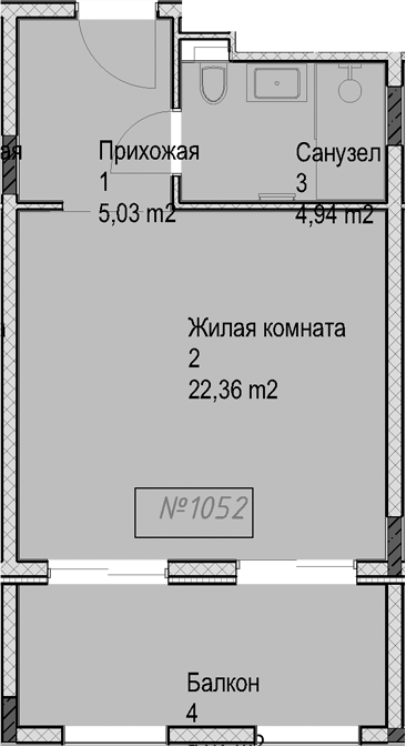 Продается 1-комн. квартира, 32.3 м²