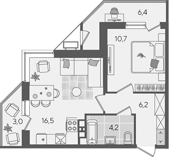 Продается 2-комн. квартира, 37.6 м²