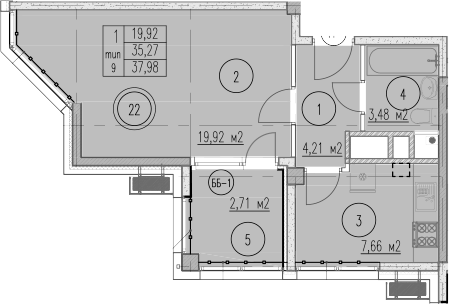1-комн. Agoy Park Residence by Lavicon