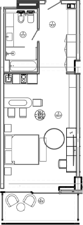 Студия, 47 м², 2/8 этаж, ЖК «Mandarin Garden Hotel»
