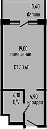 Студия, 28 м², 3/8 этаж, ЖК «Курортный отель Алеан Селект Агой»