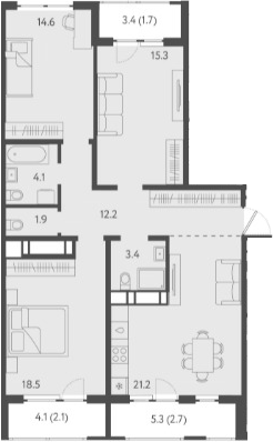 Продается 4-комн. квартира, 91.2 м²