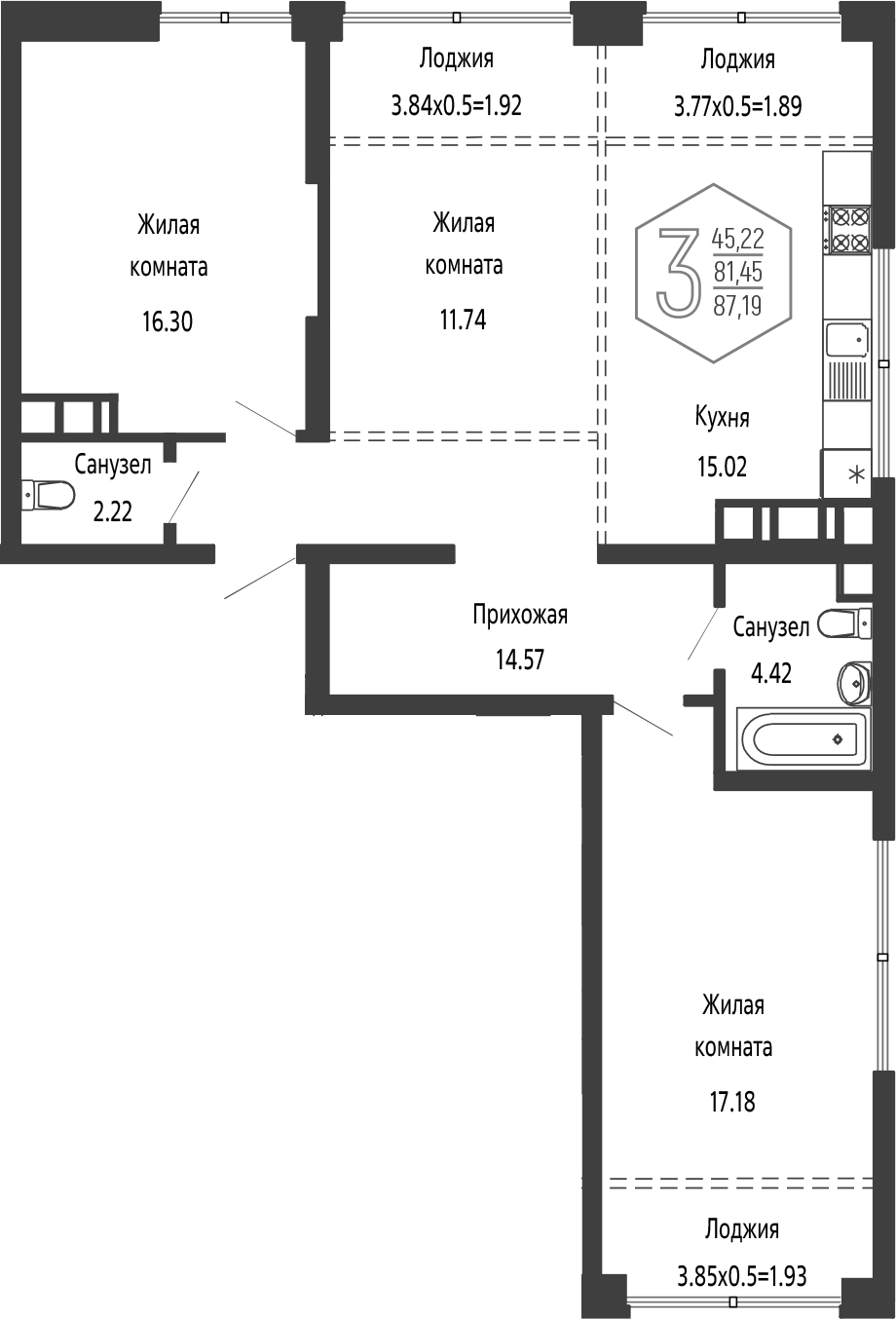 4-комн. Гарантия PRIME