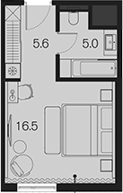Студия, 27.1 м², 2/4 этаж, ЖК «Benefit Sky Breeze Sochi»