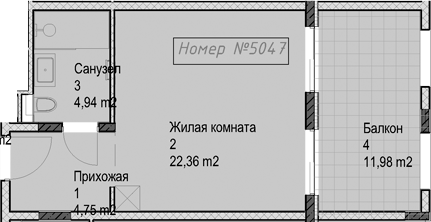 Студия, 32 м², 5/6 этаж, ЖК «Гостиничный комплекс Николай 1»