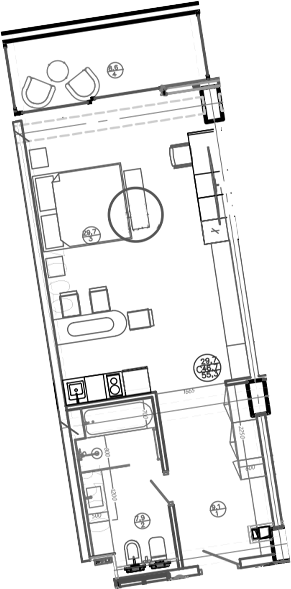 Студия, 46.7 м², 4/8 этаж, ЖК «Mandarin Garden Hotel»