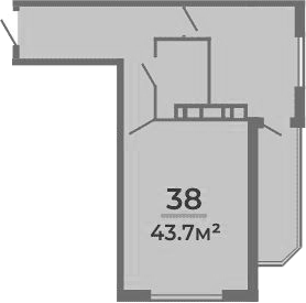 Объект, 38.4 м², 7/9 этаж, ЖК «Мореин»